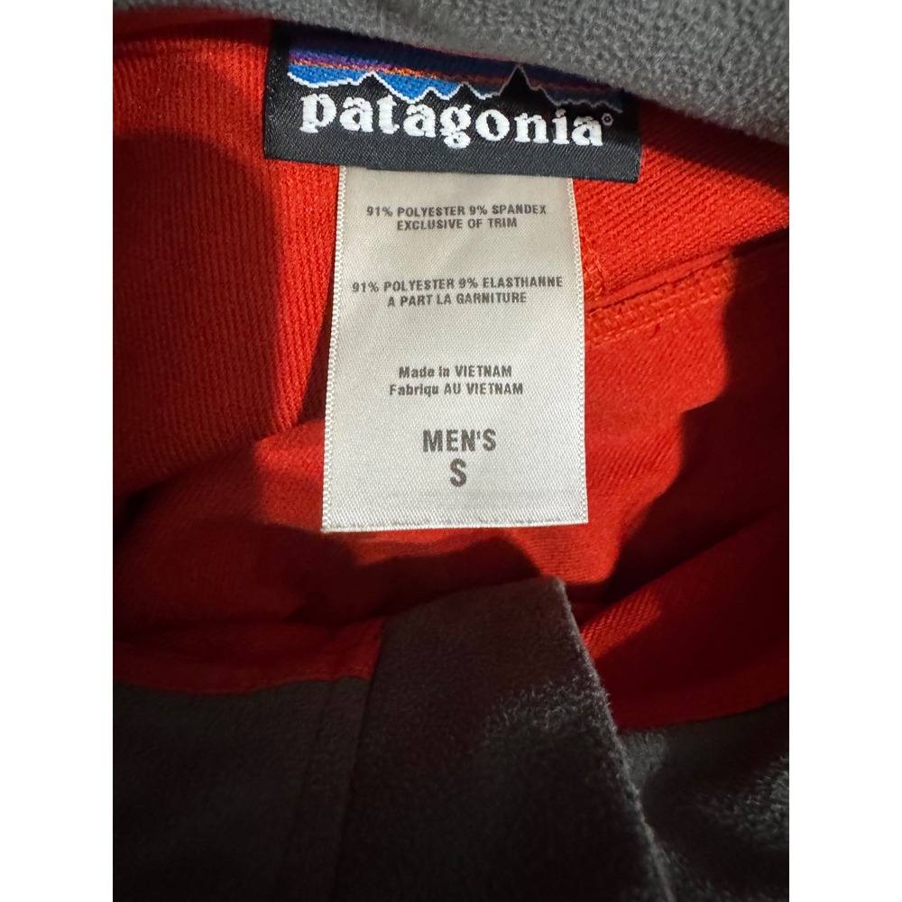 Patagonia Adze Softshell Jacket Mens Small Rust Windproof Full Zip Fleece Lined - Picture 9 of 10